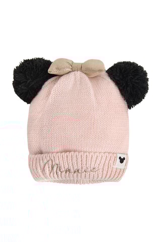 Bonnet à pompons Minnie Disney - Rose