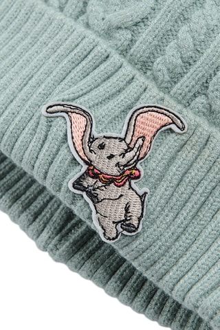 Bonnet à pompon Dumbo Disney - Vert d’eau
