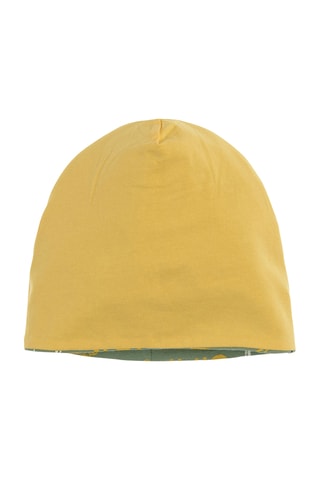 Bonnet réversible - Vert clair et jaune