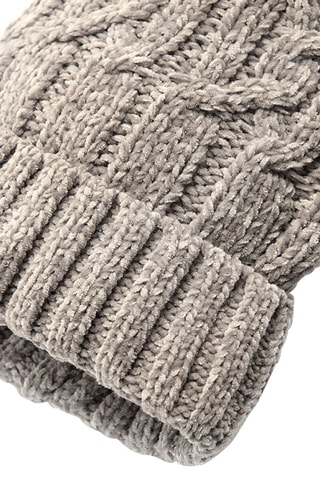 Bonnet à pompon - Gris