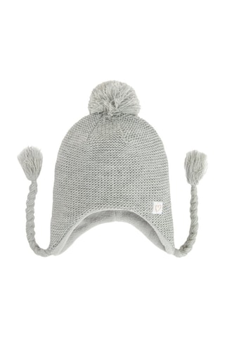 Bonnet aviateur à oreilles - Gris chiné