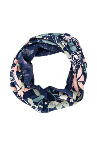 Snood Bleu marine et rose