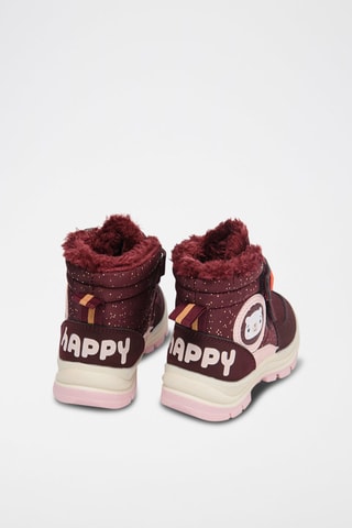 Bottines fourrées Happy Fisher-Price - Grenat et rose