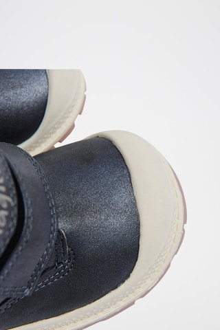 Bottines fourrées Bleu marine et rose poudré