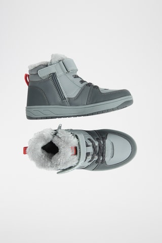 Baskets montantes fourrées NASA - Gris