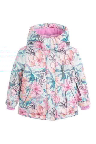 Veste de ski à capuche Turquoise et écru