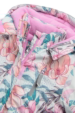 Veste de ski à capuche Turquoise et écru