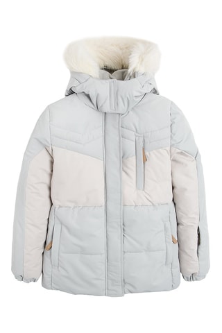 Veste de ski Gris clair et écru