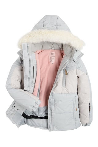 Veste de ski Gris clair et écru