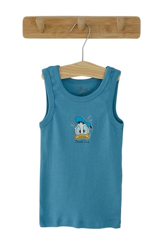 3 débardeurs Donald Disney Ciel et blanc