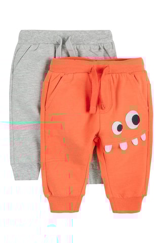 2 pantalons - Orange et gris chiné