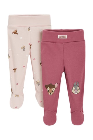 2 pantalons Bambi et Panpan Bambi Disney - Multicolore