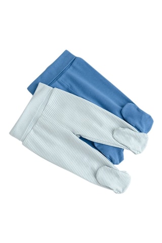 2 pantalons - Vert et bleu clair