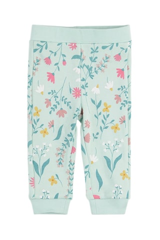 3 joggings en coton biologique - Turquoise, rose et jaune