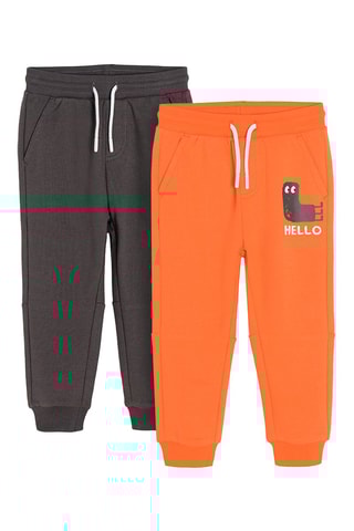 2 joggings - Orange et anthracite