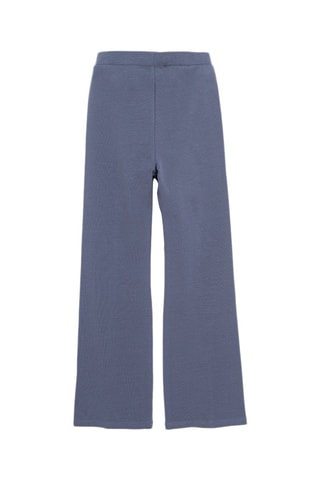 2 pantalons - Bleu cobalt chiné et blanc