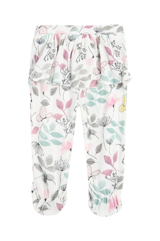 2 pantalons - Blanc et vert d'eau