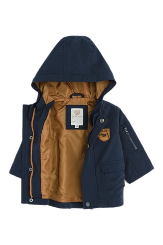 Parka 2 en 1 - Bleu marine et marron