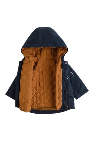 Parka 2 en 1 - Bleu marine et marron