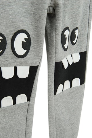 Calças de treino - Cinzento-claro mesclado