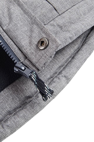 Parka à capuche - Gris clair chiné