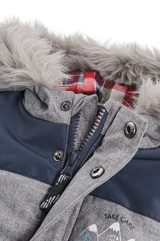 Parka à capuche - Gris clair chiné