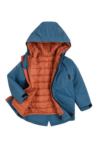 Parka 2 en 1 - Bleu canard et orange