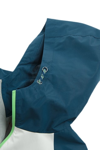 Veste à capuche - Bleu pétrole et blanc