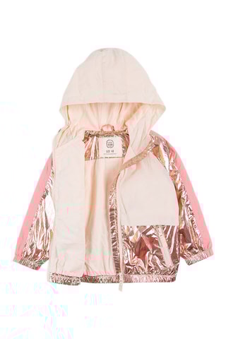 Veste bi-matière - Nude et doré