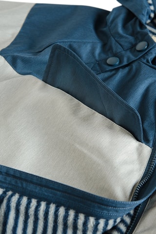 Parka Smiley - Bleu marine et gris clair