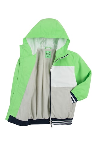 Veste à capuche - Vert clair et gris clair