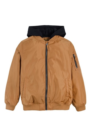 Bomber à capuche - Camel