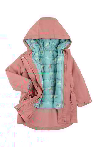 Parka 2 en 1 - Rose et turquoise