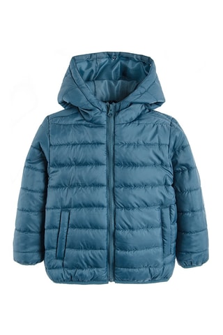 Parka 2 en 1 - Gris clair et bleu cobalt