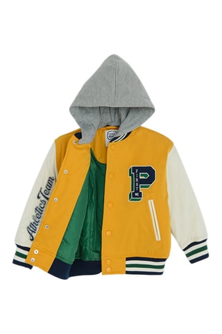 Teddy à capuche - Jaune