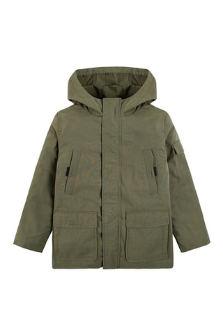 Veste et doudoune à capuche - Kaki et noir