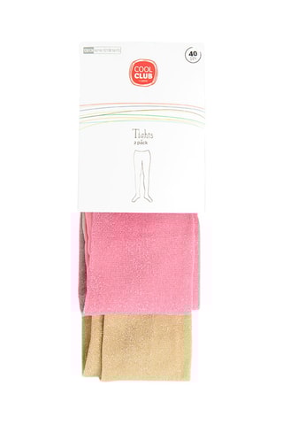 2 collants - Beige et rose