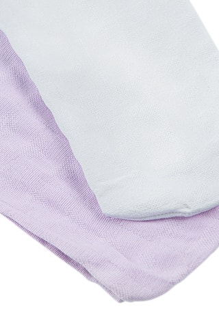 2 collants - Violet et blanc