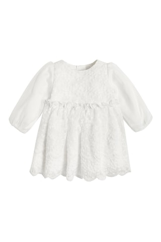 Robe bi-matière - Blanc