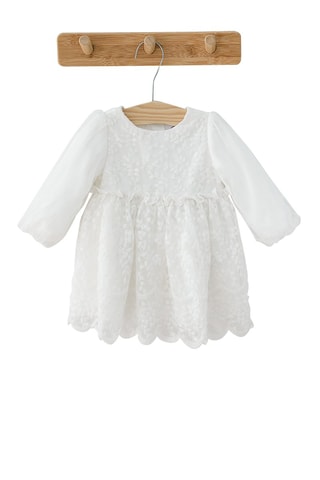 Robe bi-matière - Blanc