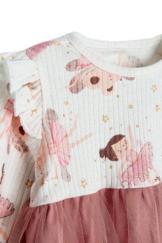 Robe trompe-l’œil - Ecru