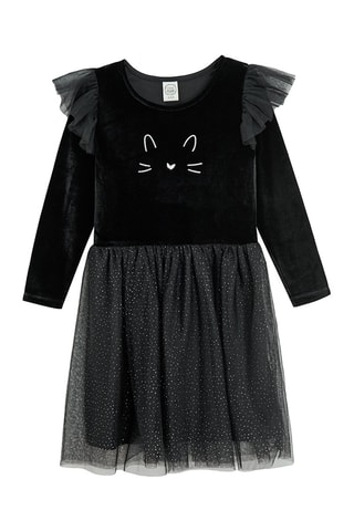 Robe bi-matière - Noir