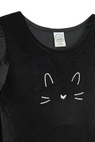 Robe bi-matière - Noir