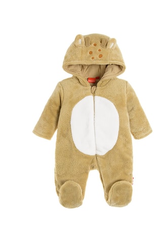 Grenouillère à capuche Fisher price - Marron clair