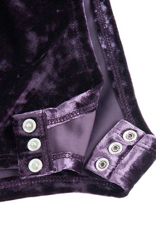 Body en velours - Violet