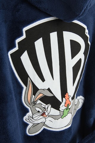 Peignoir à capuche Bugs Bunny Looney Tunes - Bleu marine