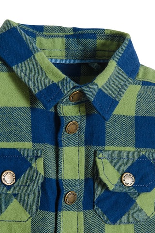 Chemise - Vert clair et bleu roi