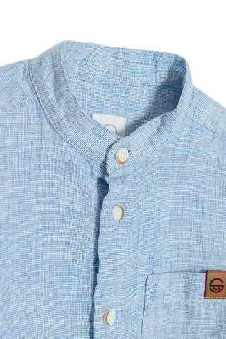 Chemise en lin - Bleu clair chiné