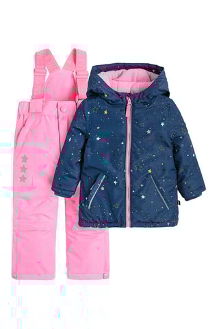 Salopette et veste à capuche de ski Rose et bleu