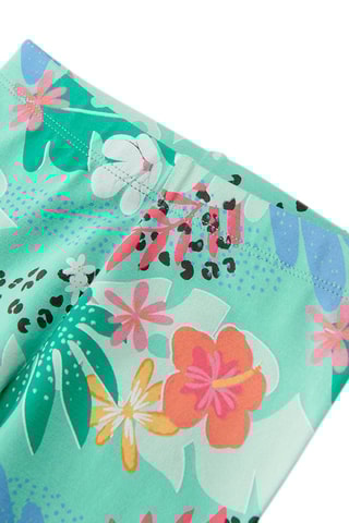 Legging Vert clair et corail